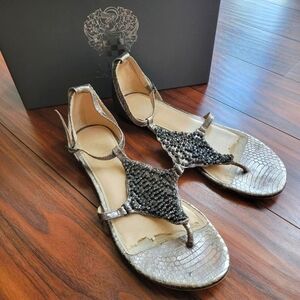 Vince Camuto snakeskin embellished sandals